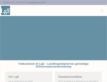 Tablet Screenshot of lge-forsikring.dk